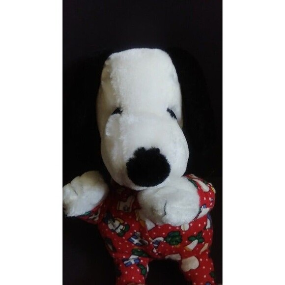Applause Peanuts Snoopy in Pajamas Beanbag 6'' Stuffed Animal - Picture 3 of 7